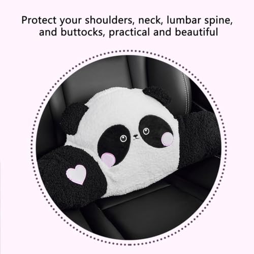 Ergonomic Car Lumbar Support Pillow for Driving Comfort - Cotton Linen
