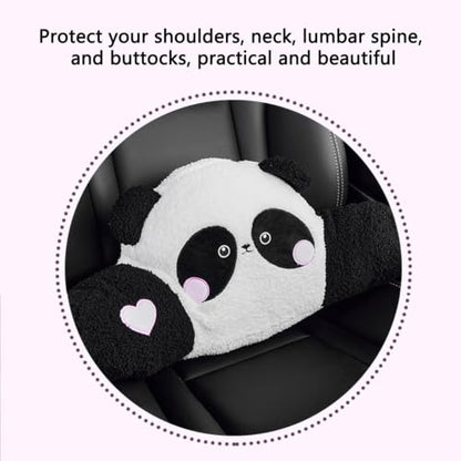 Ergonomic Car Lumbar Support Pillow for Driving Comfort - Cotton Linen
