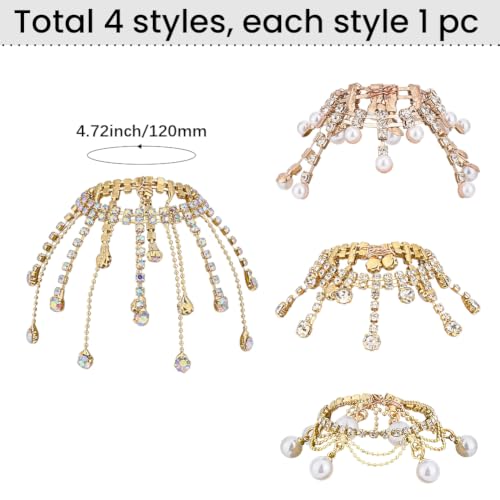 Gorgecraft Rhinestone Wine Bottle Tassel Set - Golden & Light Gold, 12cm