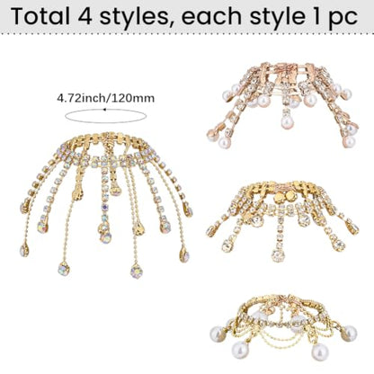 Gorgecraft Rhinestone Wine Bottle Tassel Set - Golden & Light Gold, 12cm