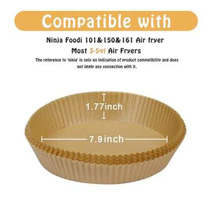 SIUDANGKA Air Fryer Liners for Ninja Air Fryer, 100 Pcs Air fryer Disposable Paper Liner Air Fryer Accessories for Ninja AF101 Air Fryer Ninja AF150Air Fryer XL Ninja AF161