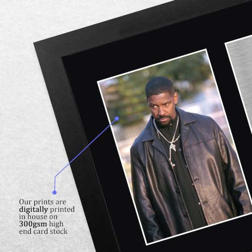 US Letter Framed Signed Denzel Washington Autograph Photo - Training Day Alonzo Gift