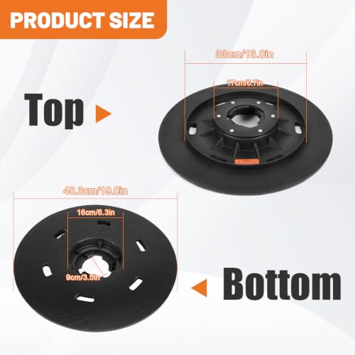19-Inch Floor Buffer Pad Driver Holder for 20-Inch Buffers - Universal Scrubber Attachment