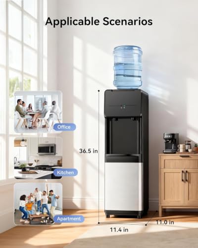 Top Loading Water Cooler Dispenser Hot & Cold for 3-5 Gallon Bottles
