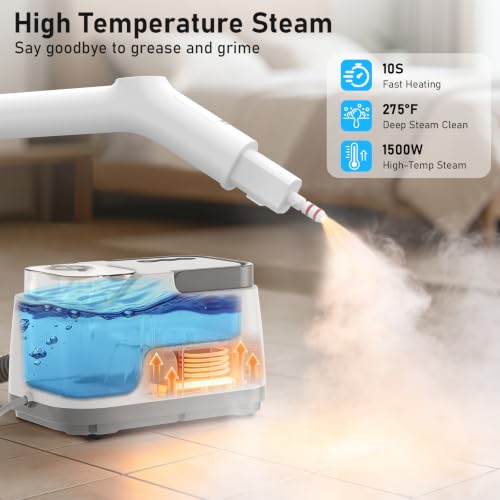 Portable Handheld Steam Cleaner with 21 Accessories for Home & Car Cleaning