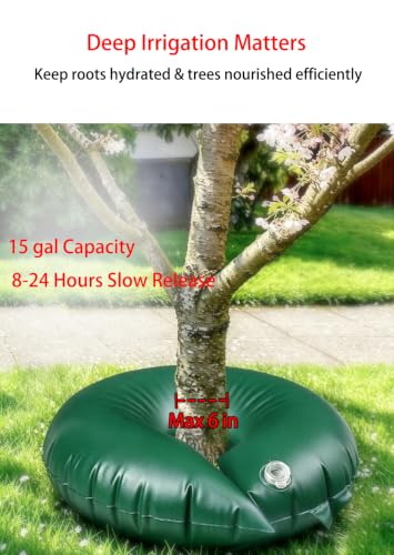 15 Gallon Tree Watering Bag with Slow Release Drip for Garden Trees
