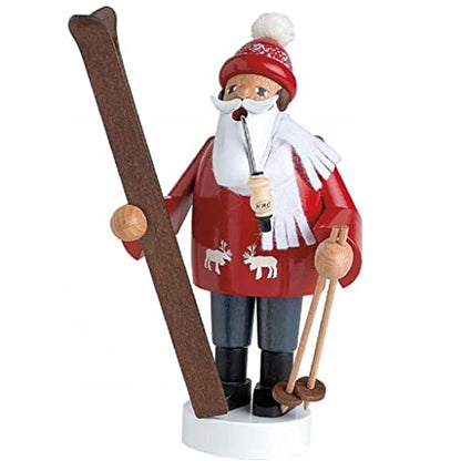 Wooden Incense Holder for Men Skier Design, 19cm, Christmas Holiday Decor