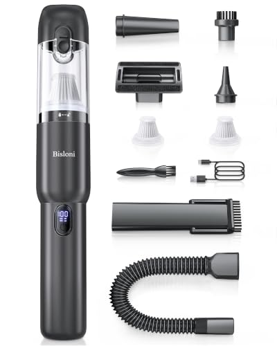 Black 4-in-1 Cordless Handheld Car Vacuum with 20000Pa Suction & LED Light