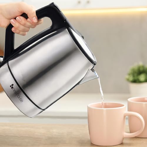 Newhouse 1200W 60-fl. oz. Stainless Steel Electric Kettle NHEK-001, Electric Tea Pot for Boiling Water, Auto Shut Off Electric Tea Kettle, ETL Certified for Hospitality and Residential Use