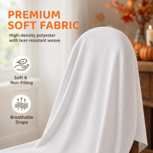 Halloween Ghost Pattern Chair Cover A4 - Washable Reusable Decorative Chair Protector