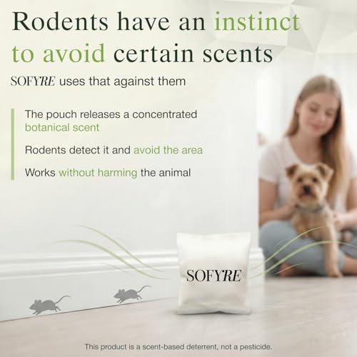 Natural Mouse & Rat Repellent Pouches 12-Pack for Home & Garage