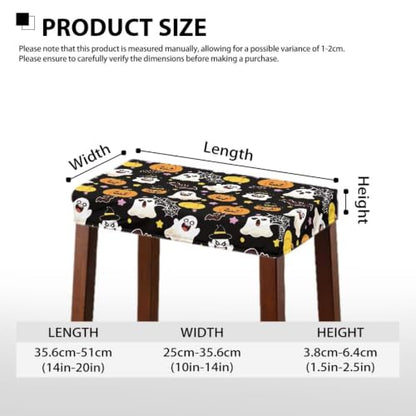 Ghost Pumpkin Rectangle Stool Cover 2 Pack - Fall Halloween Decor