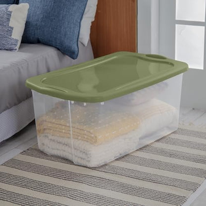 120 Quart Extra Large Storage Bin with Snap-On Lid & Handles - Single