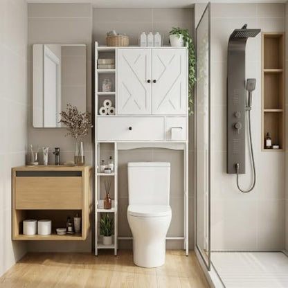 Over-The-Toilet Bathroom Storage Rack - Modern & Vintage Wall Organizer