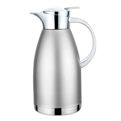 61oz Coffee Carafe Airpot Insulated Coffee Thermos Urn Stainless Steel Vacuum Thermal Pot Flask for Coffee, Hot Water, Tea, Hot Beverage - Keep 12 Hours Hot, 24 Hours Cold (Silver) …