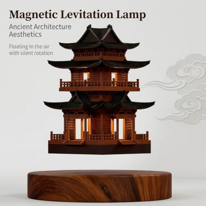 Multicolor Levitating Ancient Tower Lamp Magnetic Floating Night Light 360° Spinning