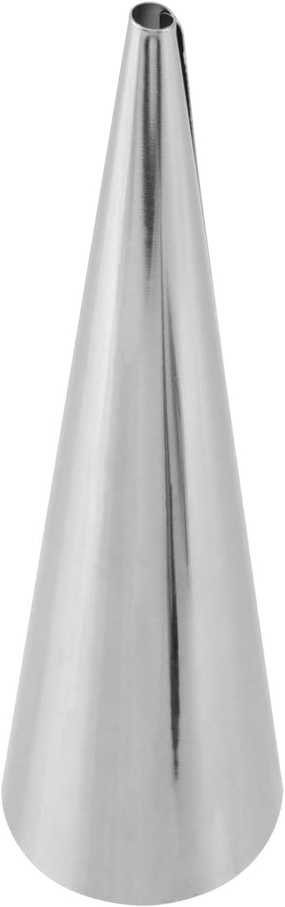 PINGEUI 50 Pack Cannoli Forms - Non-Stick Stainless Steel Molds with Cleaning Brush | 4.7 Inch Size for Mousse, Jelly, Croissant, Chocolate
