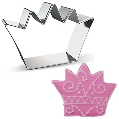 Large Royal Princess Crown Cookie Cutter - Stainless Steel, Model 4