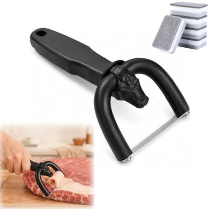 Handheld Fat Trimmer for Beef and Pork - 1PCS Meat Slicer with Stainless Steel Blade