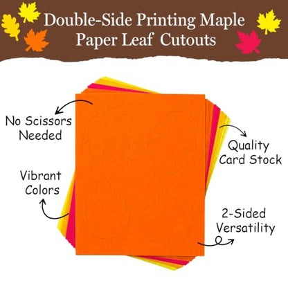 160 Pcs Fall Leaf Cutouts for Bulletin Boards and Classroom Decor