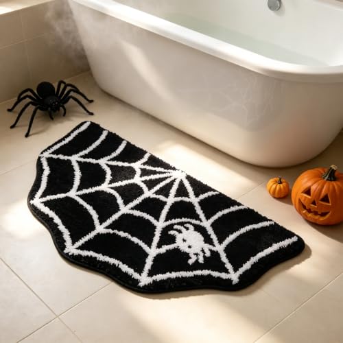 Halloween Ghost Bath Mat - Fun Fluffy Shower Rug with Non-Slip Backing - 19x31 Inch, Style 3