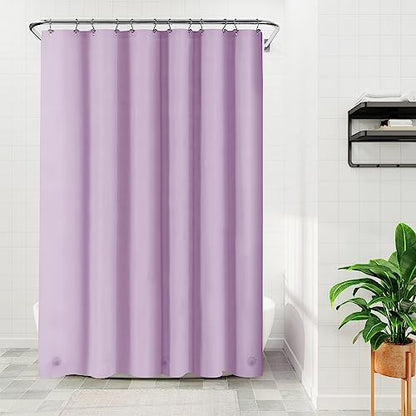 Barossa Design Shower Curtain Liner with 6 Magnets - Clear Plastic Shower Curtain Liner, See Through Vinyl Bath Curtain with Metal Grommets for Bathroom - Clear, 70x72