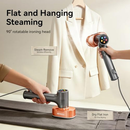 Travel Garment Steamer with Vacuum & 3 Steam Modes - Portable Clothes Steamer