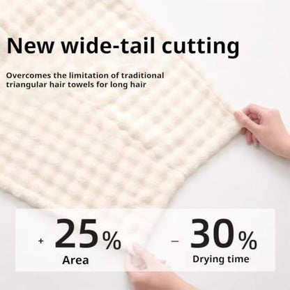 Pink+Gray Ultra Absorbent Fast-Drying Hair Turban with Reinforced Strap