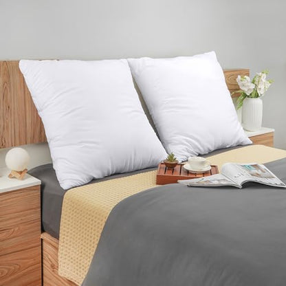 Utopia Bedding 12x12 Pillow Inserts, Set of 2, White – Indoor Decorative Throw Pillows for Bed, Sofa & Couch – Soft, Supportive & Fluffy Cushion Inserts