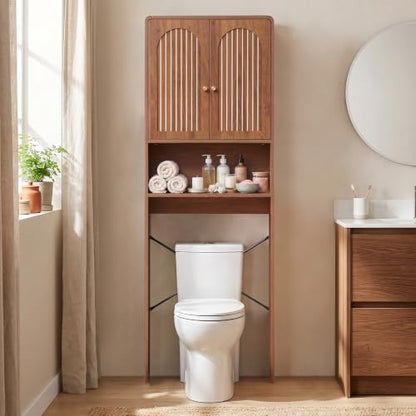 Over Toilet Storage Cabinet Bathroom Organizer with Adjustable Shelves