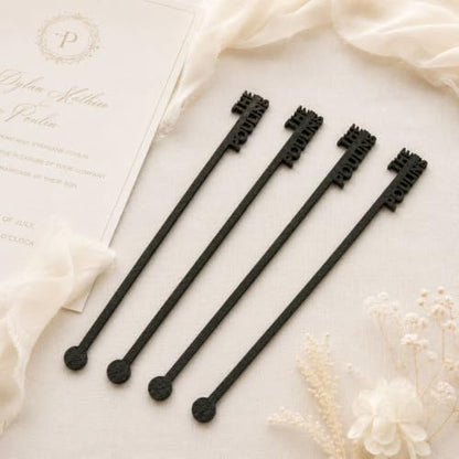 Personalized Acrylic Cocktail Stirrers with Monogram for Weddings & Events