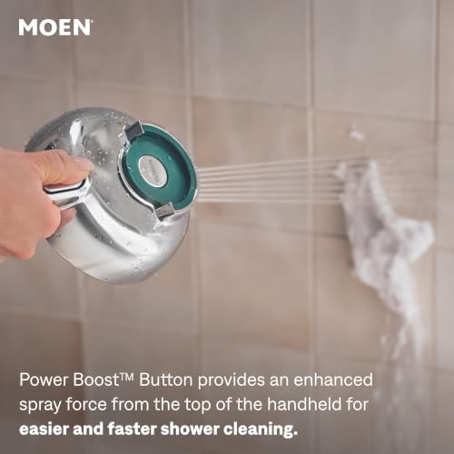 Moen Magnetix 8-Function Spot Resist Brushed Nickel Handheld Shower with Power Boost - Variation: PowerBoost