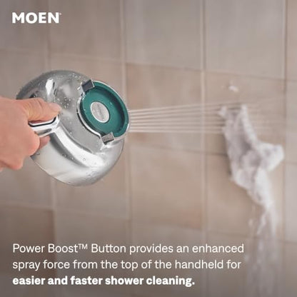 Moen Magnetix 8-Function Spot Resist Brushed Nickel Handheld Shower with Power Boost - Variation: PowerBoost