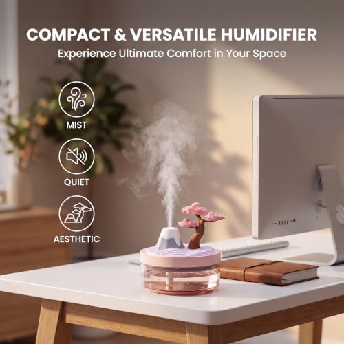 Cherry Blossom Cool Mist Humidifier with Night Light - Whisper-Quiet Home & Nursery Decor