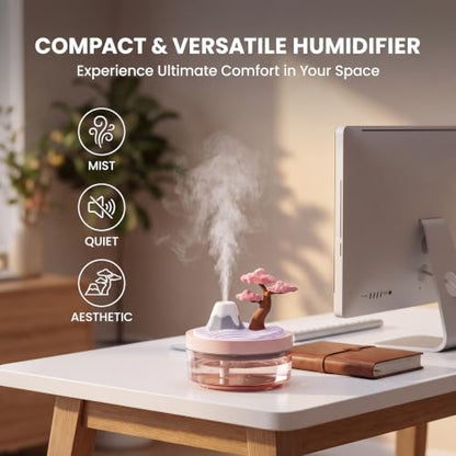 Cherry Blossom Cool Mist Humidifier with Night Light - Whisper-Quiet Home & Nursery Decor