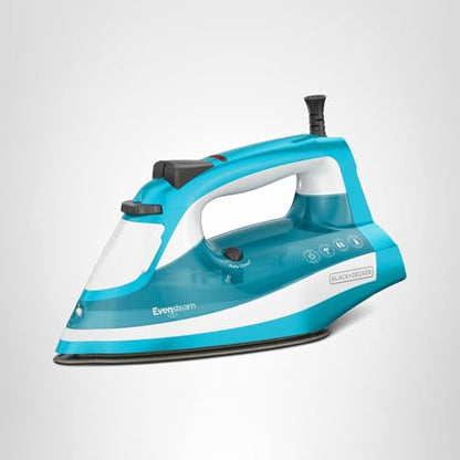 BLACK+DECKER IR16X One-Step Garment Steam Iron with Stainless Nonstick Soleplate, One Size, Turquoise