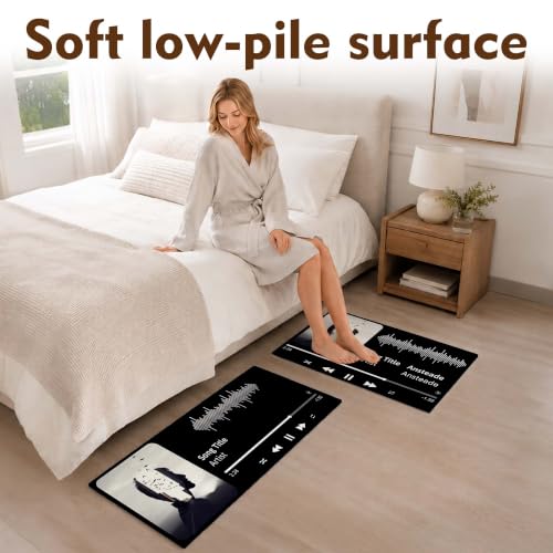 Personalized Music Rug - Custom Photo Non Slip Floor Mat with Music Design