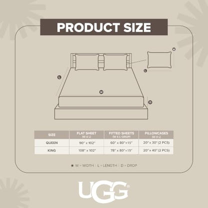 Cotton King Sheet Set - Cream / King Size 4 Piece Bed Sheets