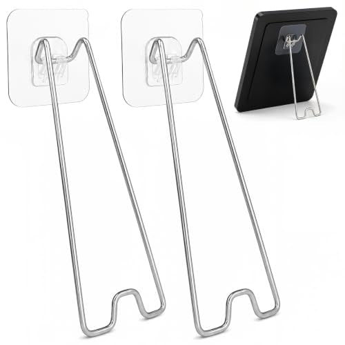 2 Pack Self-Adhesive Picture Frame Back Stands - Supports 9-14 Inch Frames