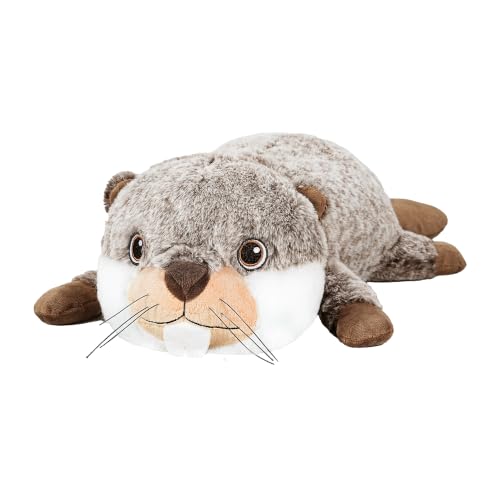 Large Weighted Beaver Plush Toy with Removable Heating Pad - 18 Inch Cozy Woodland Animal