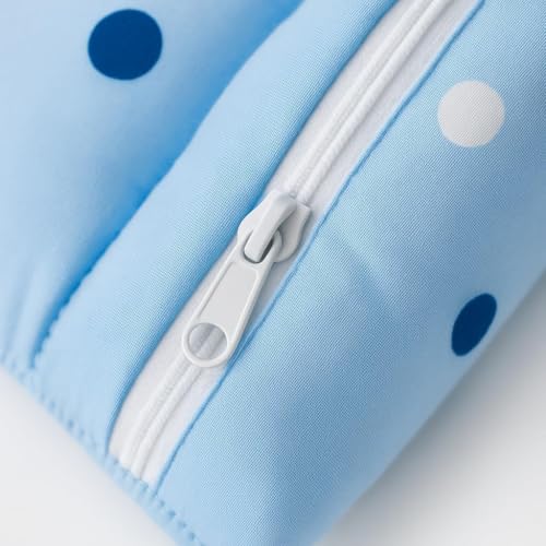 3-in-1 Cotton Sleeping Bed & Sleep Bag Sky Blue for Camping & Indoor Use