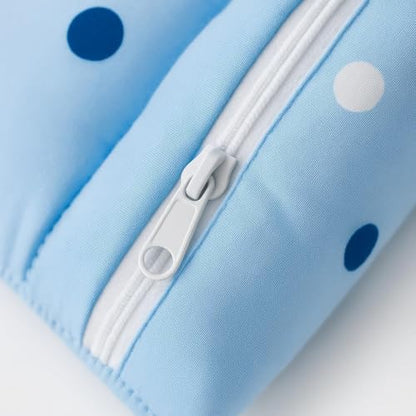 3-in-1 Cotton Sleeping Bed & Sleep Bag Sky Blue for Camping & Indoor Use