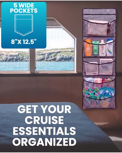 Gray Magnetic Cruise Organizer with Large Pockets - 51x13 Inches