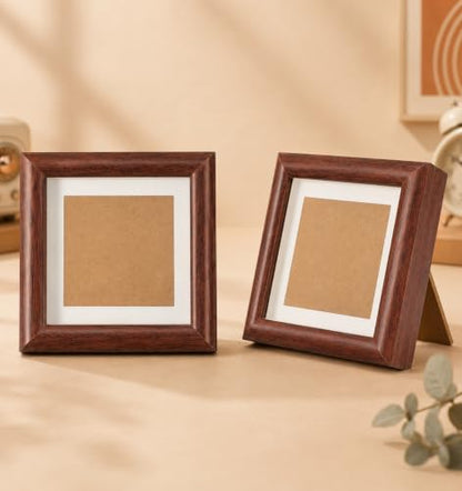 4x4 Solid Wood Shadow Box Frame for Keepsakes and Display