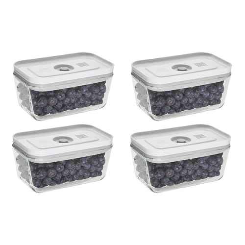 ZWILLING Fresh & Save 4-pc Small Glass Vacuum Sealer Food Storage Containers with Airtight Lids