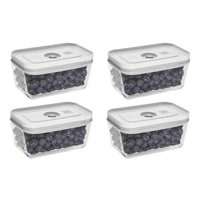 ZWILLING Fresh & Save 4-pc Small Glass Vacuum Sealer Food Storage Containers with Airtight Lids