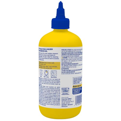 Zep Mold & Mildew Stain Remover Gel - 12 Fl Oz - Vertical Surface Cleaner