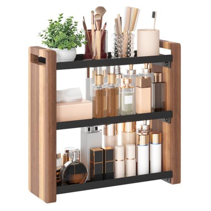 3-Tier Bathroom & Kitchen Countertop Organizer - Acacia