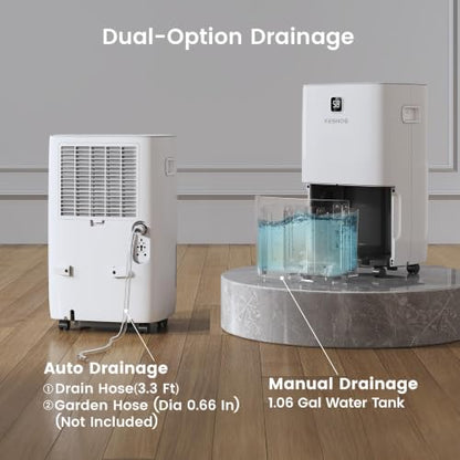 Kesnos 80 Pints Energy Star Dehumidifier for Basement 6000 Sq. Ft with Drain Hose