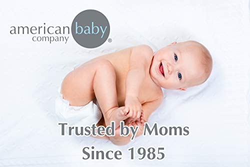 American Baby Company 100% Natural Cotton Fitted Crib Sheet 52" x 28" - Soft, Breathable, Hypoallergenic & Gentle Toddler Bed Sheet, Blue, Neutral for Boys & Girls